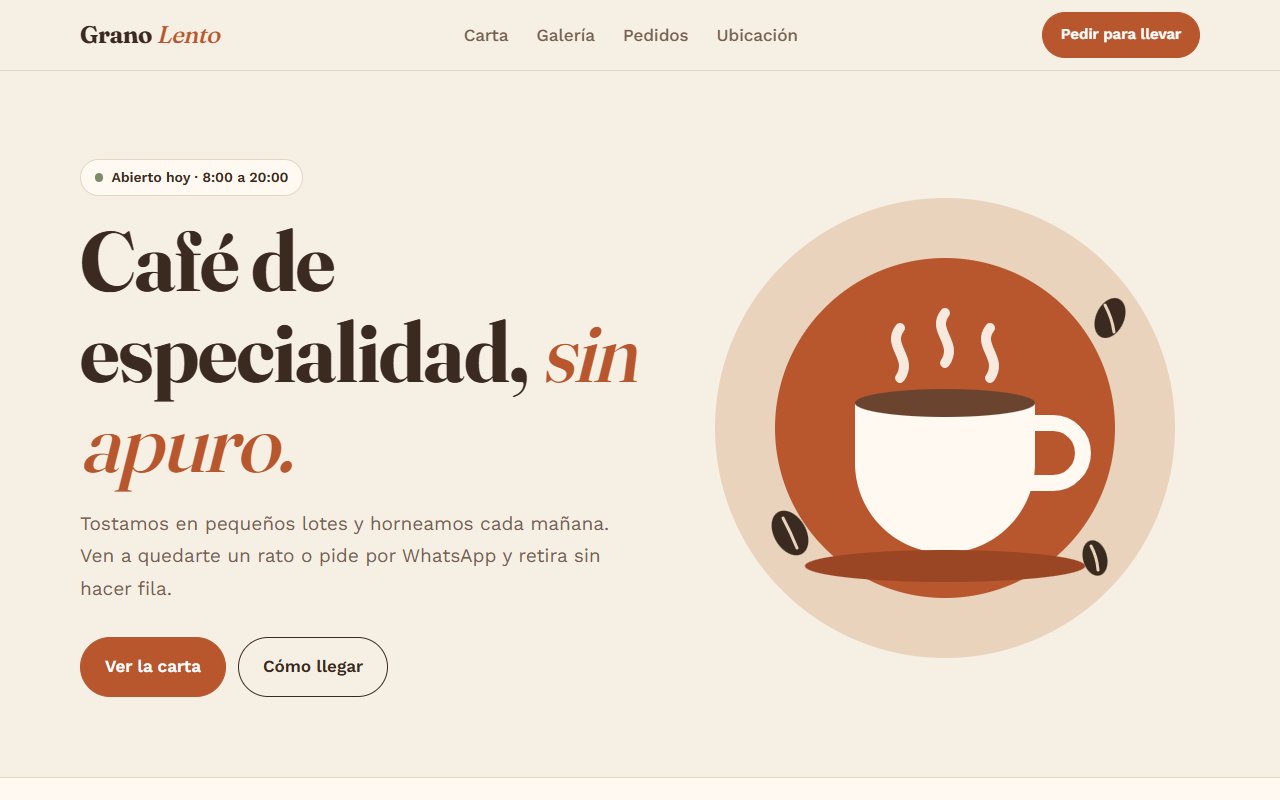 Vista del modelo Cafetería: tonos crema y terracota
